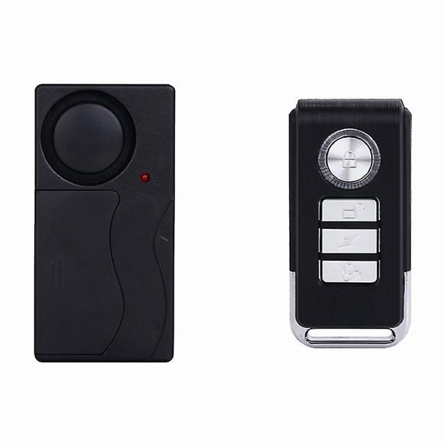 Bike Alarm Wireless Vibration Motion Sensor with Remote Control Burglar Anti-Theft for Bicycle E-Bike Motorcycle Scooter Basket Trailer Equipment Fenc