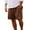 Brown, variant on Men's Breathable Embroidered Loose Shorts Elastic Waist Loose Lightweight Comfortable Shorts Breathable Fabric Ideal for Outdoor Adventures (Brown, 3XL)