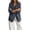 Black, variant on Women's Blazer Jacket Button Down Long Sleeve Cotton Linen Loose Casual Outerwear for Fall 2XL