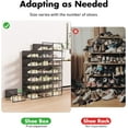 thumbnail image 3 of Shoe Storage Box, 15 Pack Clear Plastic Stackable Organizer for Closet, Interlocking Design Shoe Container Bins with Lids, 3 of 6