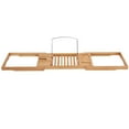thumbnail image 2 of 1Pc Extendable Bamboo Bathtub Rack Shelf Bathroom Shower Tub Book Reading Tray Stand, 2 of 10