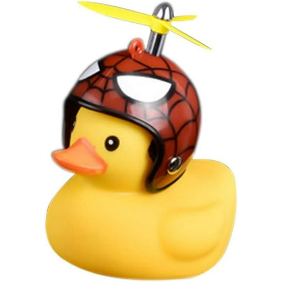 G Need Spiderman/Duck Bike Bell for Kids, Cute Bike Horn, Bike Lights, Squeeze Horns for Toddlers, Kids, Adults, Cycling, Motorcycle, Yellow Duck, Ca Duck Helmet