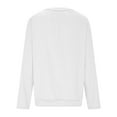 thumbnail image 5 of Miluxas Womens V Neck Long Sleeve Shirts Pleated Tops Fall Dressy Solid Color Casual Blouses White XL(XL), 5 of 8