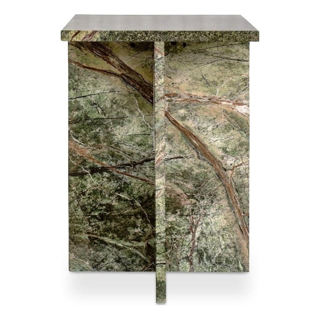 Moe's Home Collection Blair Accent Table Rainforest Green Marble Stone