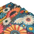 thumbnail image 3 of Yayeee Shower Curtain with Hooks 72"x72" Waterproof Fabric Bathroom Hanging Decor, Red Colorful Flowers with Dots, 3 of 5