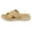 Beige, variant on Rokment Womens Orthopedic Memory Foam Beach Slip on Sandals Summer Fashion Comfortable Mesh Crooss Band Platform Wedge Low Heel Walking Slides Casual Flat Slippers Beige Size 6