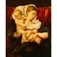 thumbnail image 2 of Jacopo Bassano 15x18 Black Ornate Wood Framed Double Matted Museum Art Print Titled - Madonna and Child (Between 1540 and 1545), 2 of 5