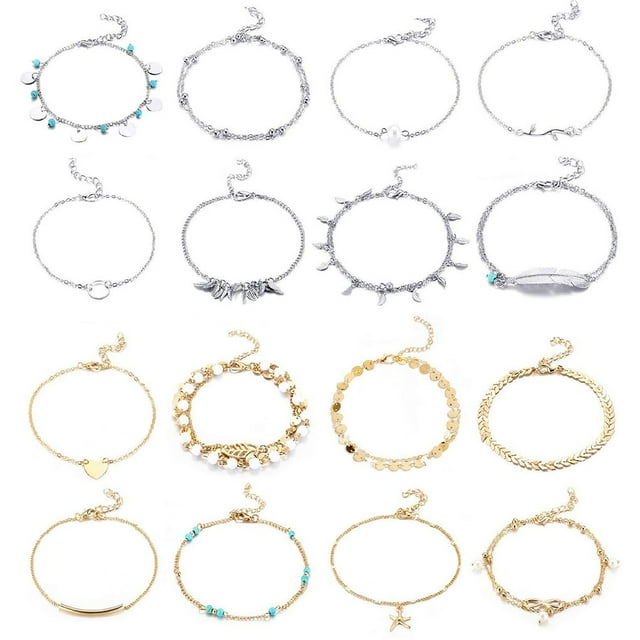 fastboy Bracelet Colorfast Durable Comfortable Ankles Chains Exquisite Chic Girls Anklets for Dress Decoration Feet Decor Type 5