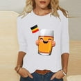 thumbnail image 2 of Chandail à Capuche Oversize pour Femmes, Col Rond, Manches 3/4, Ample, Blanc, 2 of 5