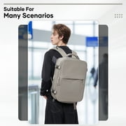 Vacuum Seal Compression Large Travel Backpack with Air Pump, Personal Item Airbag Carry on Backpacks Flight Approved, Airback Waterproof Work Compression Bags Travel Pump Business Laptop Suitcase