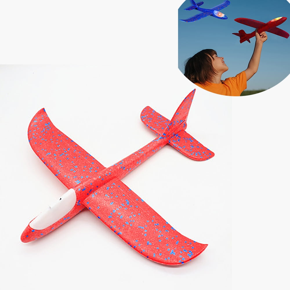 Wupuaait 3 Pack Foam Catapult Airplane Toy with LED Lights Xmas