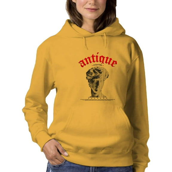David Halftone Antique Hoodie Women -Image by Shutterstock, Female 5X-Large