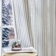 thumbnail image 1 of Cortinas jinchan de mezcla de lino a rayas azul/beige 214x213 cm 2 paneles, 1 of 9