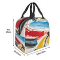 thumbnail image 3 of Vsdgher Colorful Abstract Bumper Cars Lunch Bag, Lunch Box for Women Adult Men, Lunch Tote Insulated Cooler Lunch Container for Work/Office/Picnic/Travel, 3 of 8