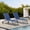 Blue, variant on Domi Chaise Lounge Outdoor Set of 2, Lounge Chairs for Outside with Wheels, Outdoor Lounge Chairs with 5 Adjustable Position, Pool Lounge Chairs for Patio, Beach, Yard, Deck, Poolside, Blue