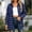Blue plaid shirt jacket women a1, variant on thefmos Women's Collared Long Sleeve Plaid Shirt Jacket Loose Fit Button Down Casual Shacket Fall Spring Outfit, Blue L