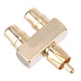 thumbnail image 2 of Peggybuy RCA AV Audio Video Splitter Adapter 1 Male to 2 Female Converter Connector, 2 of 7