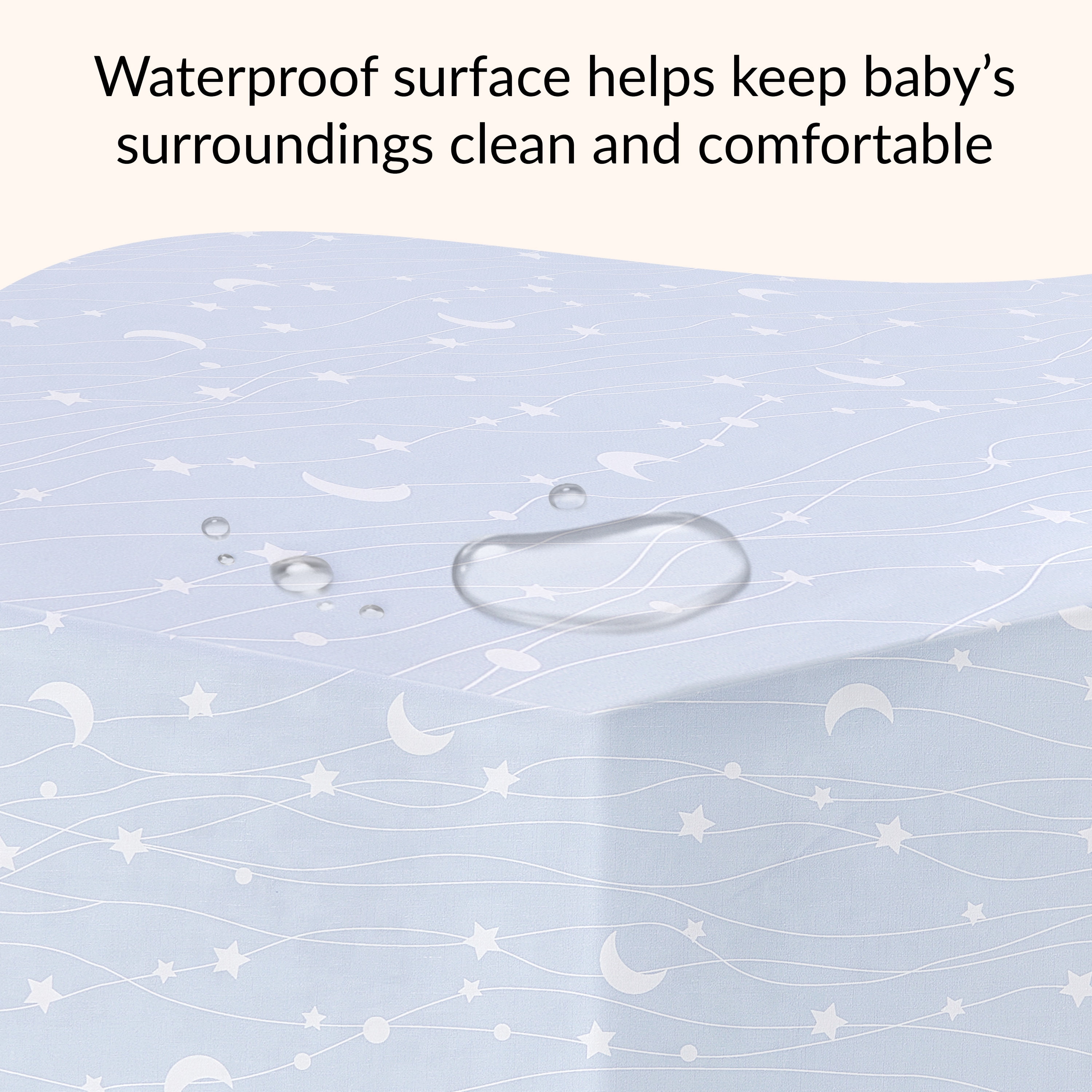 Dream On Me Sparkling Dreams 2 in 1 Infant and Toddler Bed Mattress, Blue
