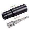 thumbnail image 2 of Uxcell Socket Accessory Set, 18mm Deep Socket 1/4" Hex Shank Impact Adapter with 1/2" Drive, 2 of 5