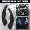thumbnail image 2 of Unique Bargains 1 Pair Black Steering Wheel Shift Paddle Shifter Aluminum Alloy Extend Cover for Honda CRV 2009-2013, 2 of 6