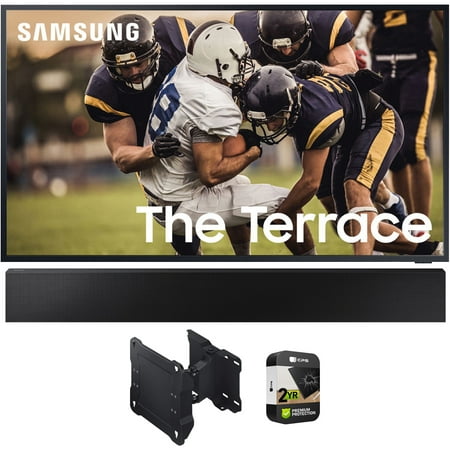 Samsung QN55LST7TA 55" The Terrace QLED 4K UHD HDR Smart TV Bundle with Samsung LST70T 3.0ch The Terrace Soundbar, Indoor/Outdoor Wall Mount and Premium 2 Year Extended Warranty
