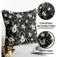 thumbnail image 5 of Black Halloween Pillow Covers 16x16 Set of 2 Cream Spider Print Outdoor Decorative Throw Pillows Holiday Scary Themed Farmhouse Pillowcases Linen Cushion Case Decor for Home Sofa Couch Bed, 5 of 6