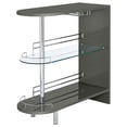 thumbnail image 4 of Adolfo Rectangular 2-tier Home Bar Table Grey High Gloss, 4 of 9