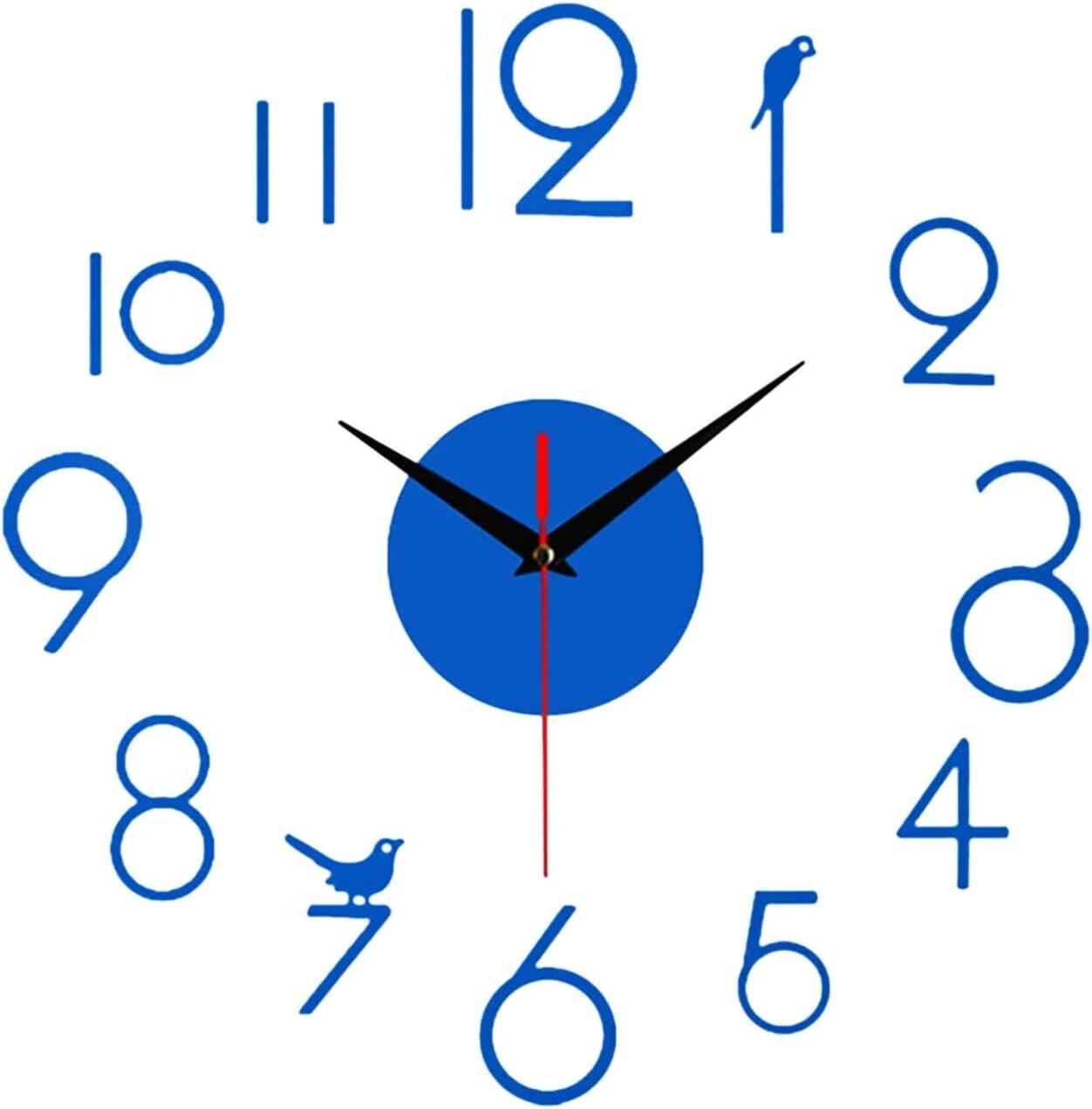 Frameless 3D Wall Clock Large Silent Mirror For Living Room Modern Wall