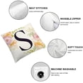 thumbnail image 6 of Monogram Letter S Throw Pillow Covers Floral  Orange Flower Pillows Decorative Throw Pillows Pillowcase Farmhouse Decor for Couch Sofa, Family Last Name Initial Pillow Case, 6 of 7