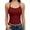 Wine, variant on Leidass Womens Spaghetti Strap Scoop Neck Ribbed Tank Top Cami Shirts White XL