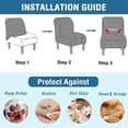 thumbnail image 5 of LKJYER Slipper Chair Cover Fat Accent Chair Covers Single Armless Accent Chair Cover Slipcover,Oversized Big Chairs Stretch Spandex Furniture Protector Accent Chair Cover, Removable Washable, 5 of 6