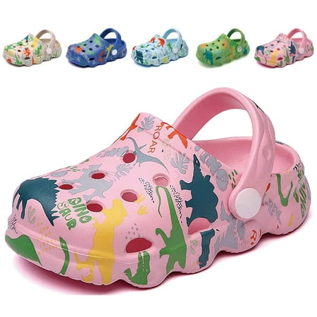 

Fiedaz Toddler Boys Girls Dinosaur Clogs Kids Slip-on Garden Clogs Beach Pool Sandals Water Shoes