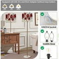 thumbnail image 3 of Lamp Shades Set of 2 Easy Assembly Watercolor floral border green leaves burgundy maroon pink Drum Lampshades for Table Lamps Floor Lamps Pendant Light 13"x13"x10" Replacement Lamp Shade, 3 of 8