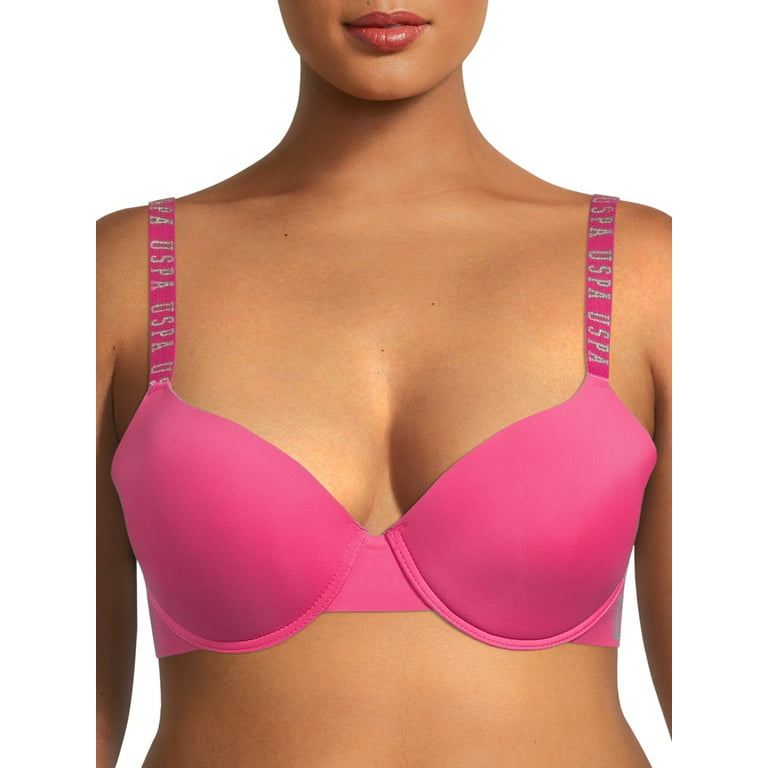 U.S. Polo Assn. Women's Plus Size Tag-Free Laser Padded Bras, 2