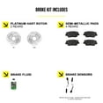 thumbnail image 2 of Hart Brakes Rear Brakes and Rotors Kit |Rear Brake Pads| Brake Rotors and Pads| Semi Metallic Brake Pads and Rotors| Sensor Wire - PHC1.20002.63, 2 of 7