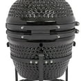 thumbnail image 5 of SalonMore 13in Round Ceramic Charcoal Grill Black, 5 of 17