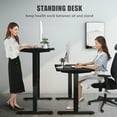 thumbnail image 2 of Maidesite Height Adjustable Electric Standing Desk with Dual Motor for Home Office, 48 x 24 inches Sit and Stand Desk, Stand up Desk Workstation, Black Frame and Black Top, 2 of 8