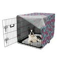 thumbnail image 5 of Strawberry Dog Crate Cover, Repeating Pattern with Abstract Modern Design Summer Fruit, Easy to Use Pet Kennel Cover Small Dogs Puppies Kittens, 7 Sizes, Magenta Grey and Seafoam, by Ambesonne, 5 of 6