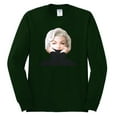 thumbnail image 2 of Wild Bobby, Hip Marilyn Monroe Portrait Classic Beauty Pose, Famous People, Men Long Sleeve Shirt, Forest Green, 3X-Large, 2 of 4