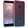 thumbnail image 1 of IBAOLE Étui Compatible avec Huawei P10 Lite - Étui Transparente Dégradée - Bicolore Rose Foncé/bleu/transparent, 1 of 7
