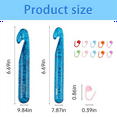 thumbnail image 5 of 25 mm Crochet Hook Set Large Acrylic 20 mm Crochet Hook with 10 Pcs Markers Perfect for Chunky Yarn, Carpets, 5 of 6