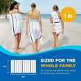 thumbnail image 5 of Ben Kaufman - Terry Horizontal Sailor Stripes Beach Pool Towels - Set of 24 Pcs - 30in X 60in - 400 GSM - Luxury Hotel Towels 24-Pack (Navy), 5 of 5