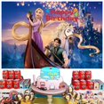 thumbnail image 4 of Princess Happy Birthday Anime Cartoon Theme Backdrops Banner Birthday Party Decor Supplies(5x3ft), 4 of 5