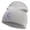 Grey, variant on Alphabet C Embroidered 8 inch Acrylic Short Beanie - Grey OSFM