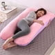 thumbnail image 1 of Almohada para embarazadas, almohada en forma de U desmontable y lavable, cojín grande, almohada de cintura, 1 of 6