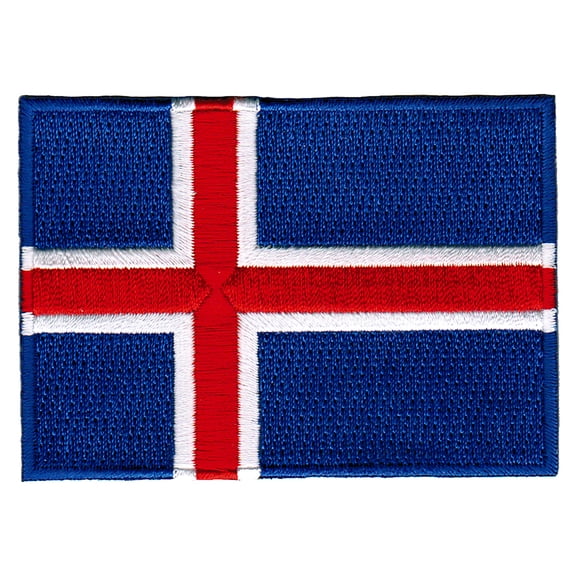 Iceland Flag Embroidered Iron-on Patch