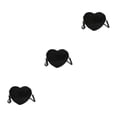 thumbnail image 2 of Bolso bandolera Qarigey de PU vintage negro en forma de corazón, 2 of 6