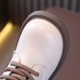 thumbnail image 6 of Cethrio Little Girls Lace Up Boots, Fashion Fall Winter Round Toe Side Zipper Ankle Boots Beige Size 12.5 Little Kids, 6 of 8