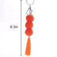 thumbnail image 2 of Pom Pom Keychain Handmade Bohemian Pompom Tassel Charm Handbag Charm for Women, 2 of 10