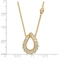 thumbnail image 3 of Auriga 14K Yellow Gold 2.4 mm Lab Grown Diamond Teardrop Necklace for Women 18", 3 of 5